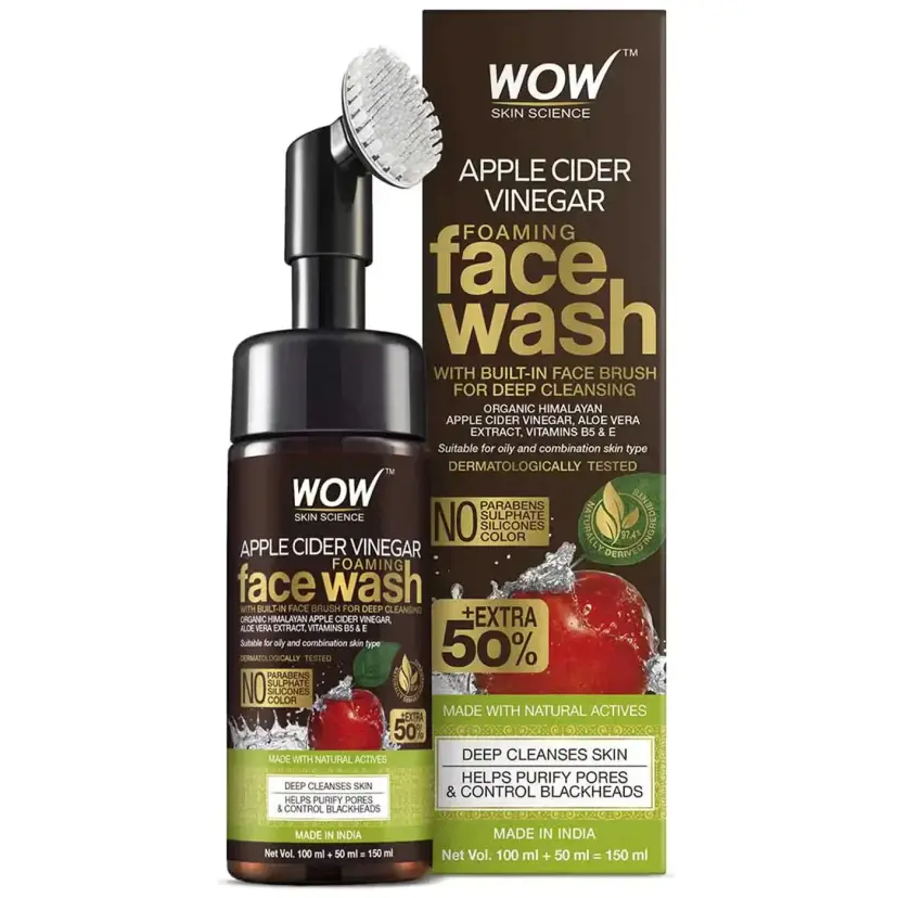 WOW Apple Cider Vinegar Exfoliating Face Wash: organic face wash