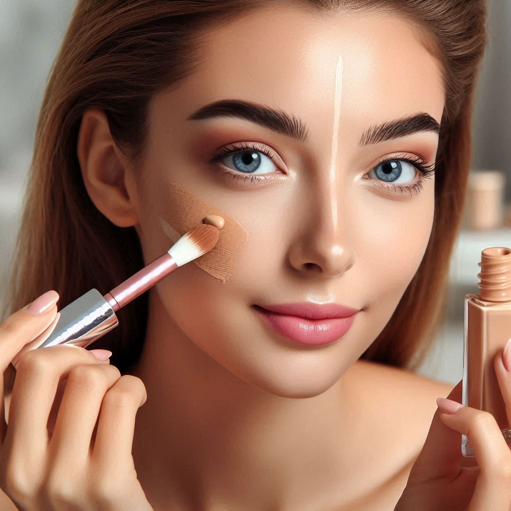 applying Foundation, Natural Makeup