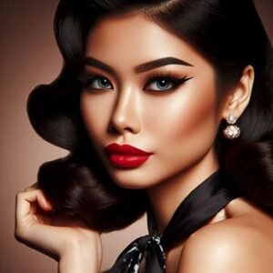 Vintage Clam Makeup, natural makeup
