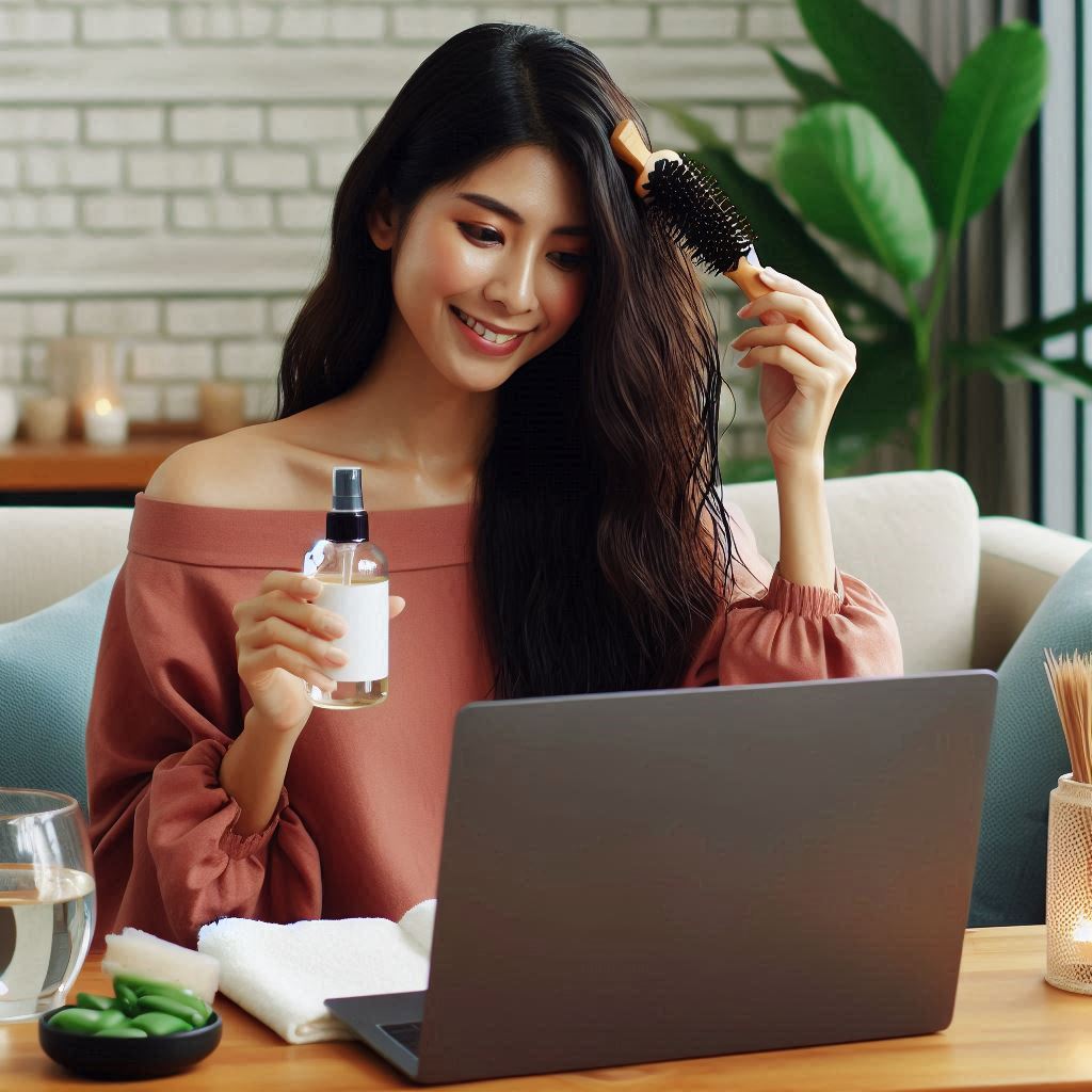 wet and wavy hair​