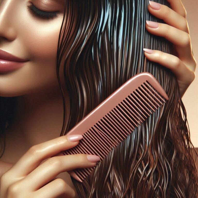 wet and wavy hair