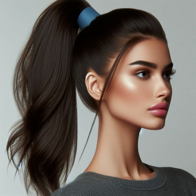High Ponytail, hairstyles for square faces​