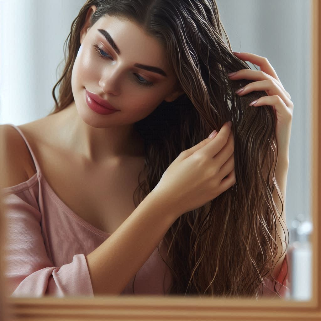 wet and wavy hair​