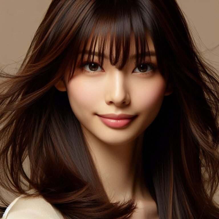 Long Bangs with Layers, hairstyles for square faces​