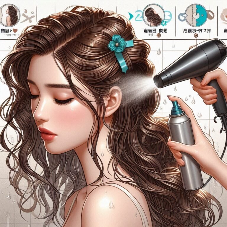 wet and wavy hair