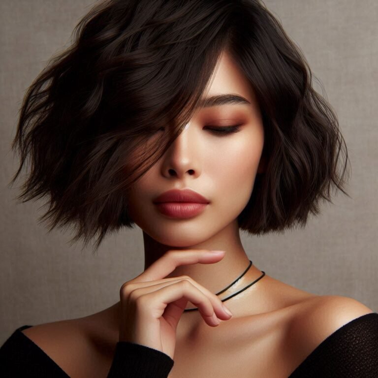 Textured Bob, hairstyles for square faces​