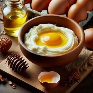 Egg and Castor Oil paste hair mask. best hair mask for curly hair