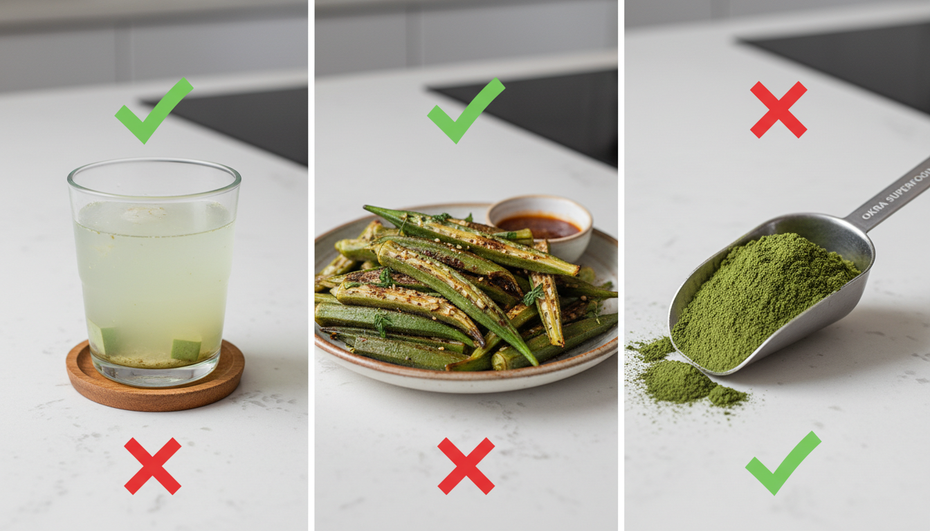 6. Comparison Table: Okra Water vs. Whole Okra vs. Powder