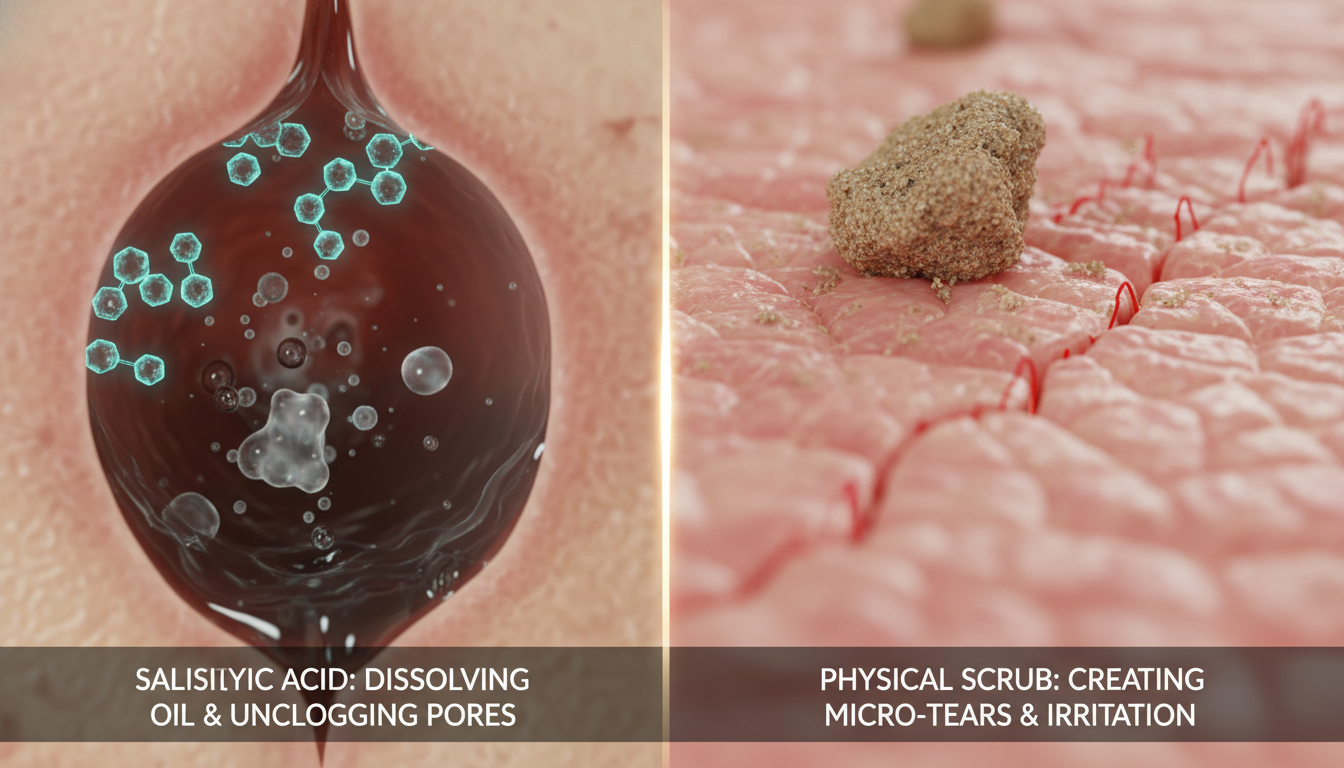 2. The Chemistry of Exfoliation: Acid vs. Scrub