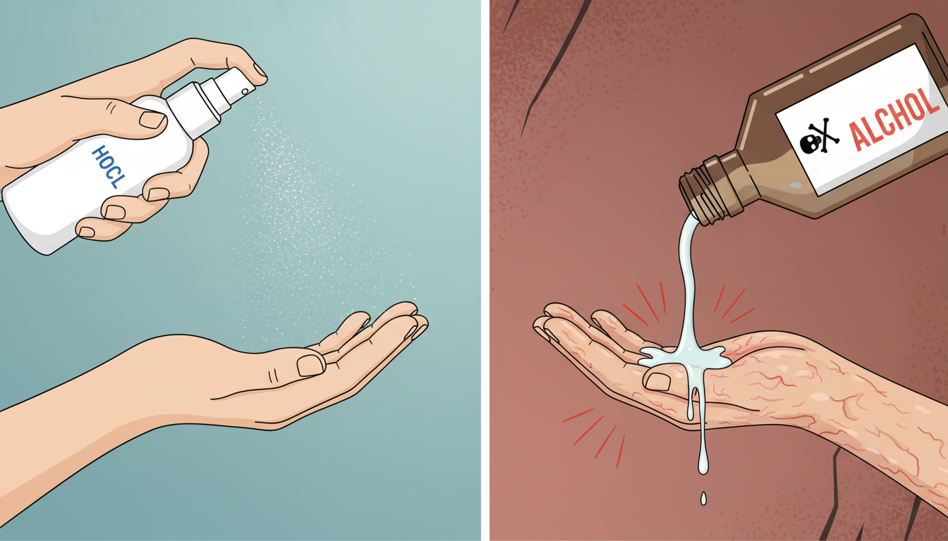 2. HOCl vs. Alcohol and Bleach: The Safety Showdown