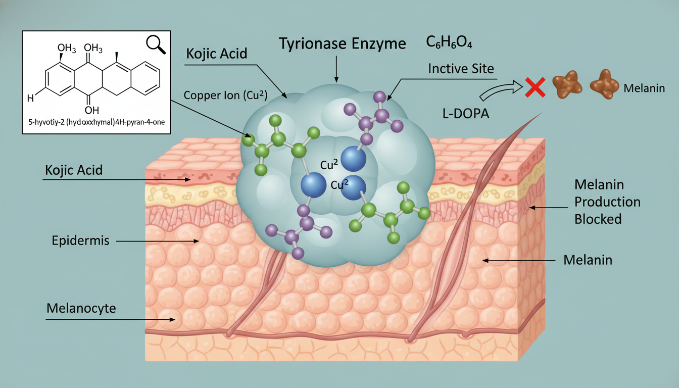 1. The Science: How Kojic Acid Inhibits Tyrosinase