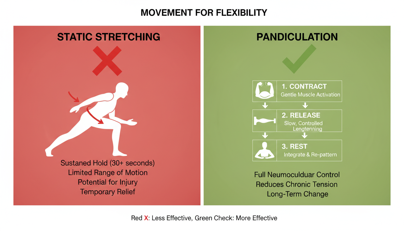 Pandiculation vs. Stretching: The Mechanism of Release