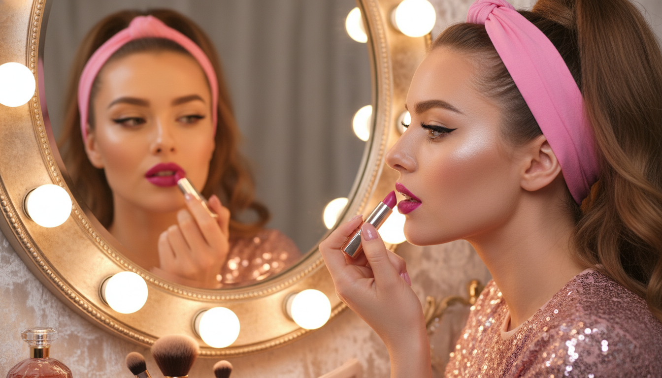 hot-pink-barbiecore-dress-13 13. Hair and Makeup: The Finishing Touches