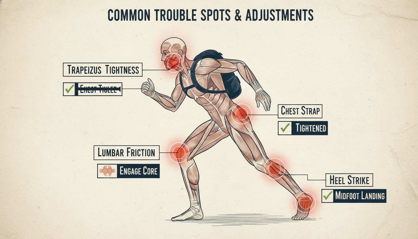rucking-fat-loss-10 10. Injury Prevention: Traps, Knees, and Feet (Rucking for Fat Loss)