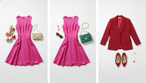 9. Color Blocking: Pink + Orange / Green