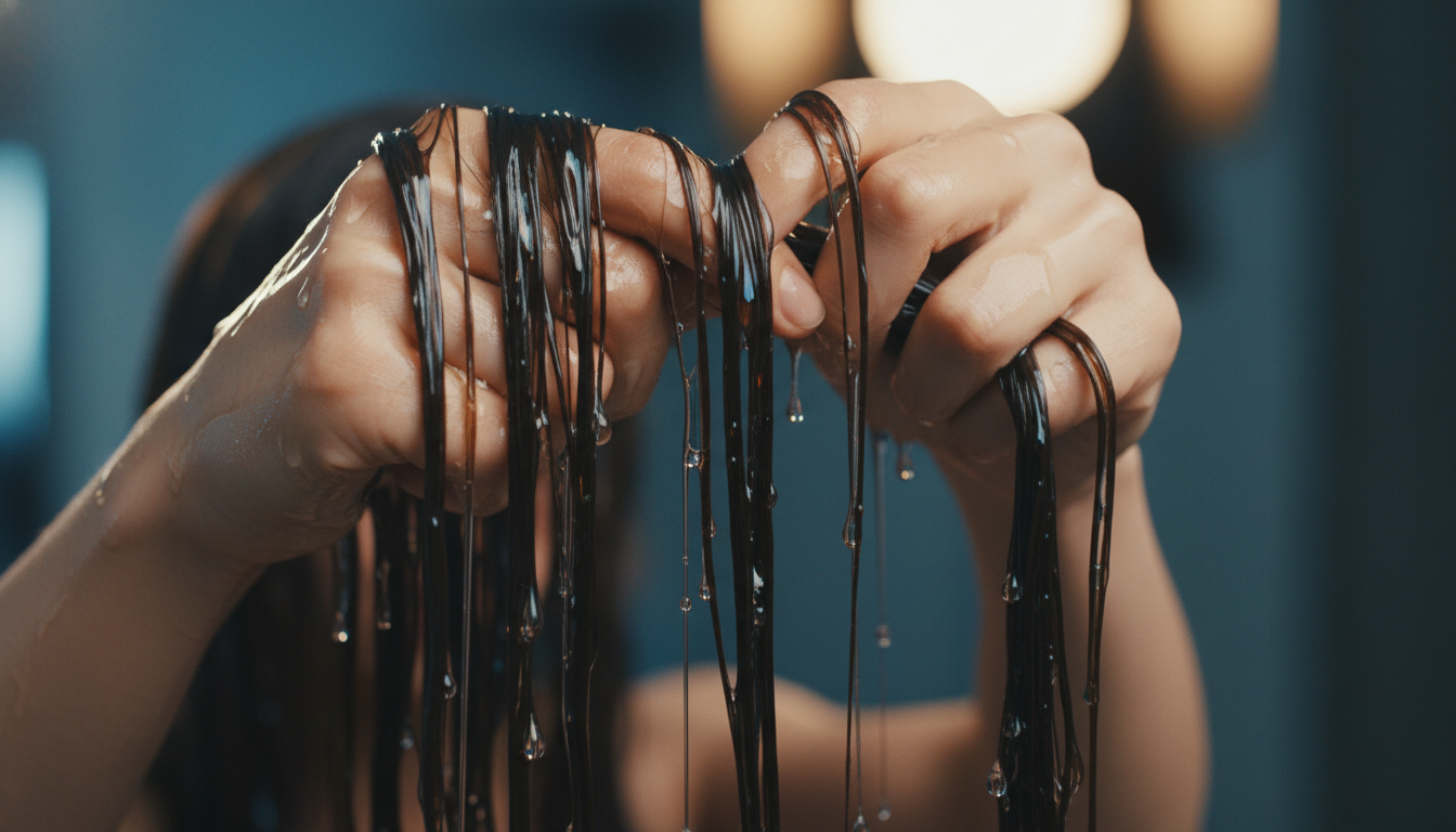 hair-slugging-overnight-secret-07 7. Step 3: The Oil Seal (The Glazing)