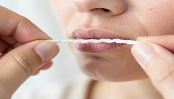 Threading technique using twisted cotton thread for facial hair removal