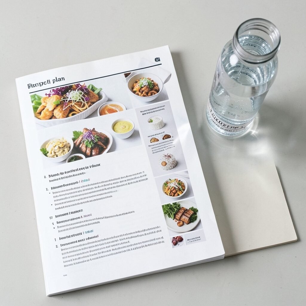 15-day weight loss challenge flat lay