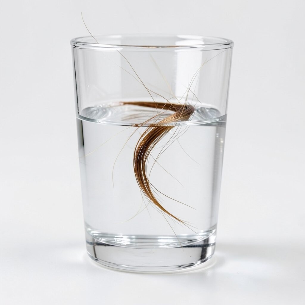 Hair porosity test flat lay