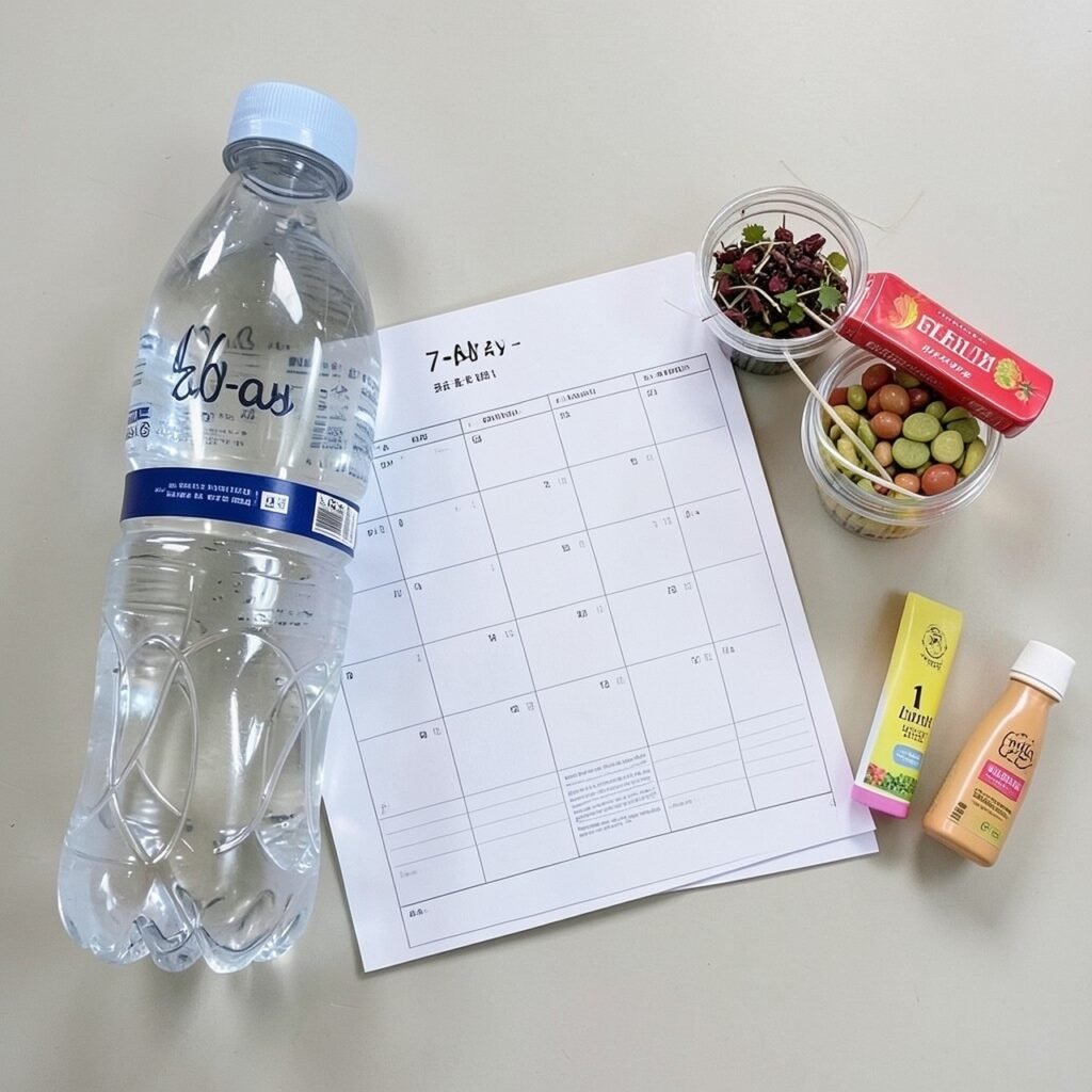 7-day glow up challenge planner and essentials