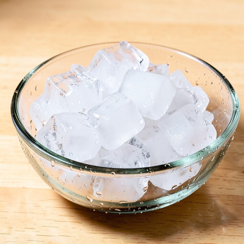 Rice water ice cubes for naturally glowing skin