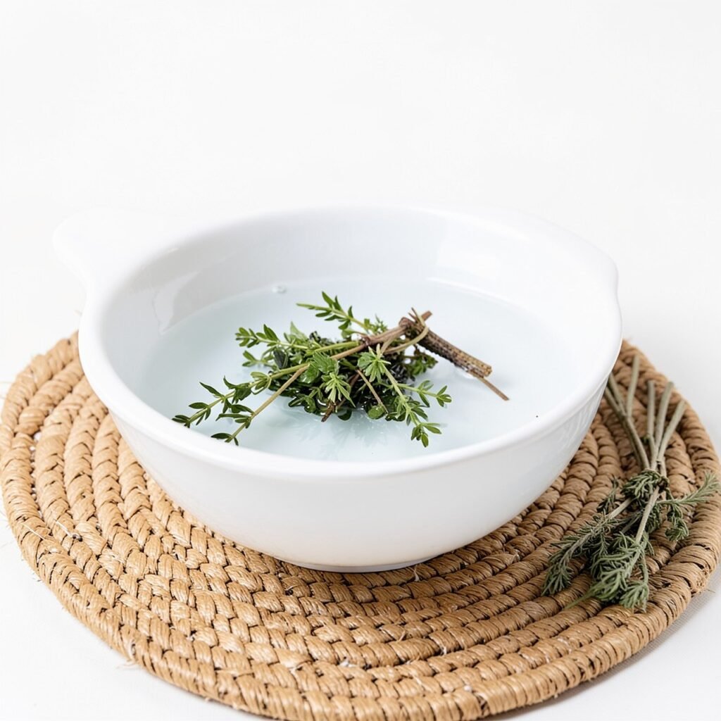 Foot detox remedies flat lay