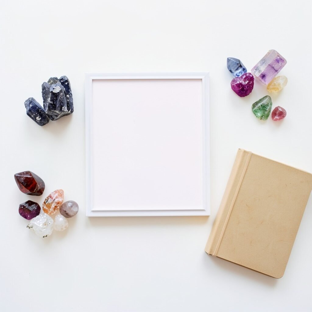 Girls manifesting beauty secrets flat lay