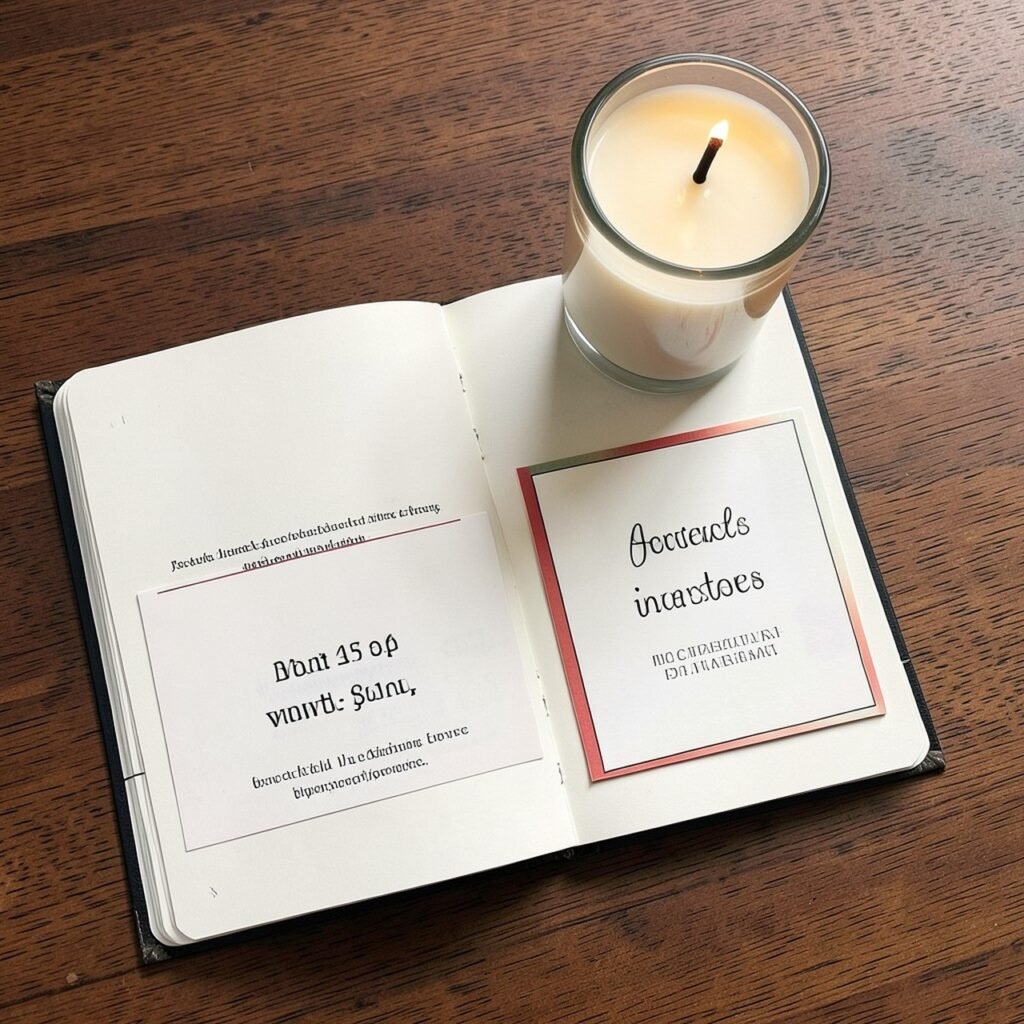 Hourglass body affirmations flat lay