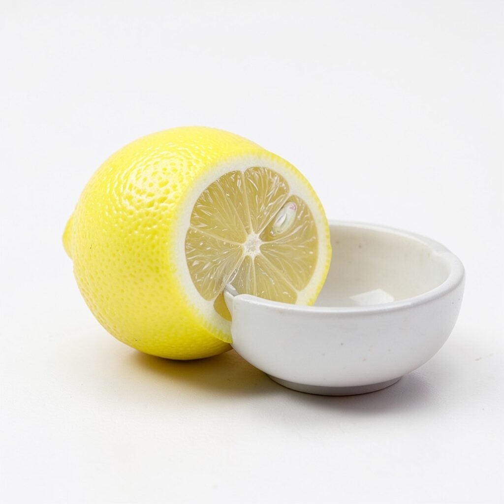Lemon tricks for skin flat lay