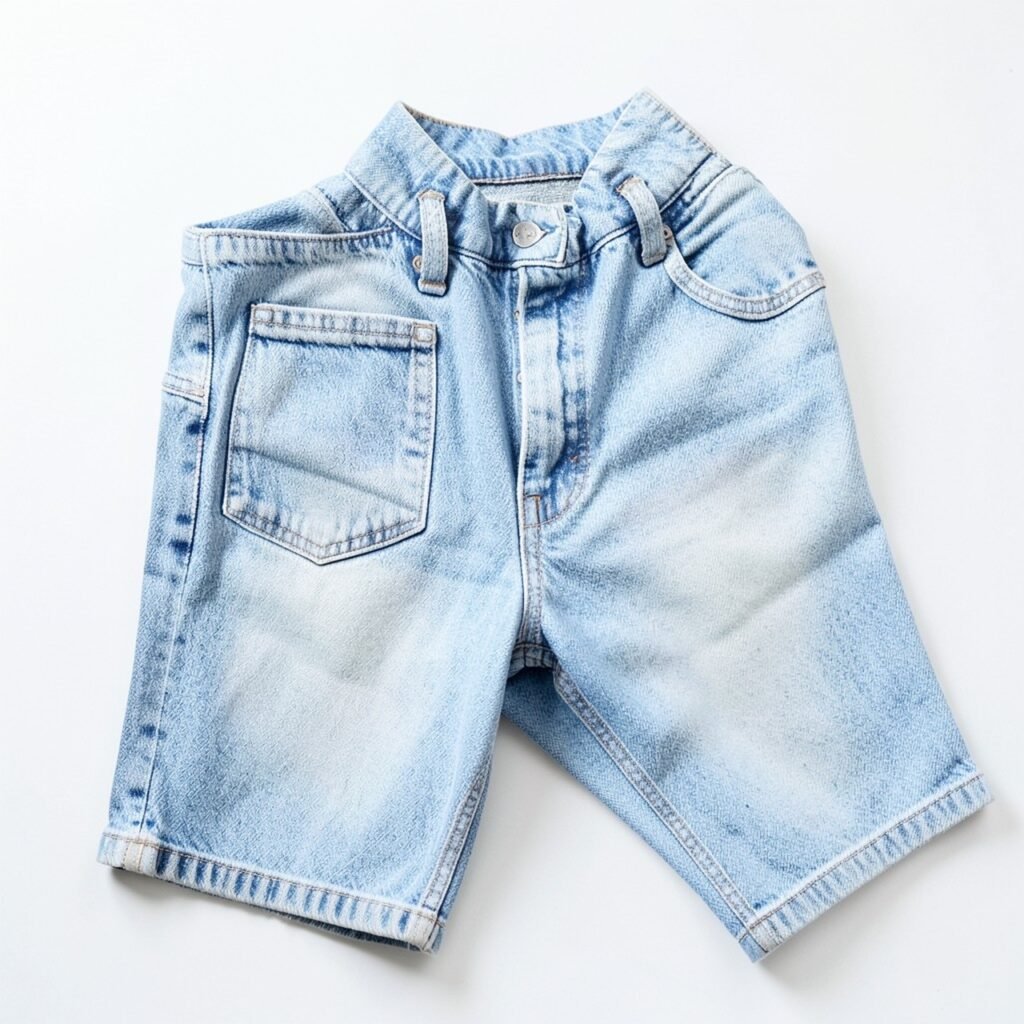 Summer light wash outfits flat lay
