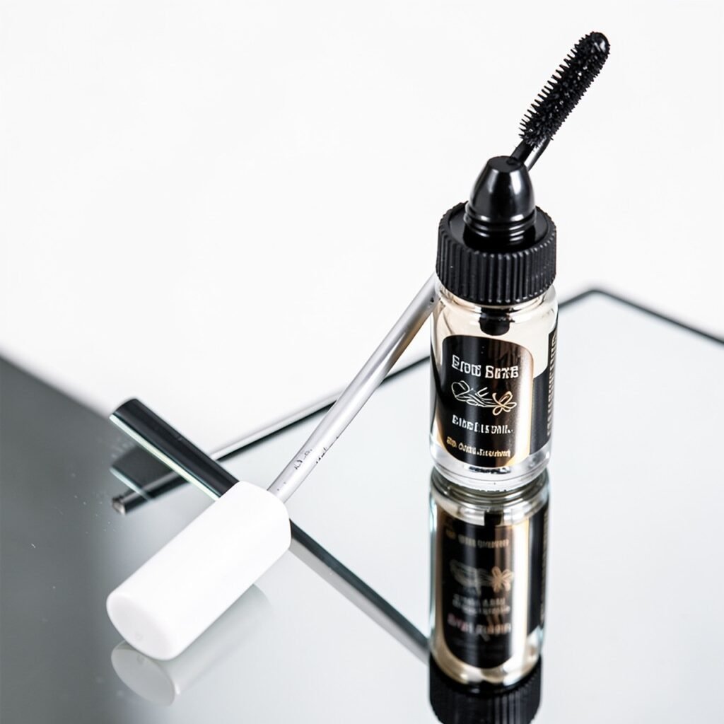 Lash serum and mascara for thick long strong eyelashes