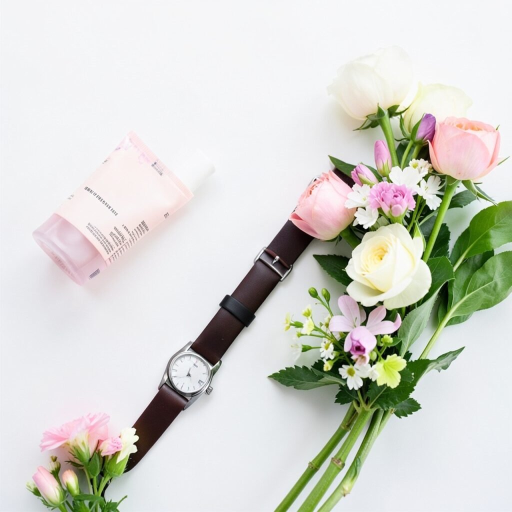 Ways to look more attractive essentials flat lay