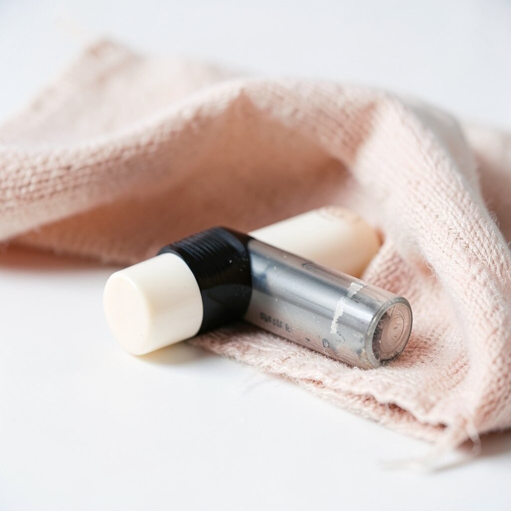 Winter lip care tips flat lay